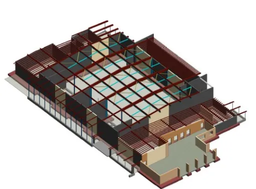 Recreation Center Retrofit — structural model