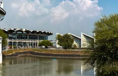 Rainwater harvesting pond at Secure Meters campus